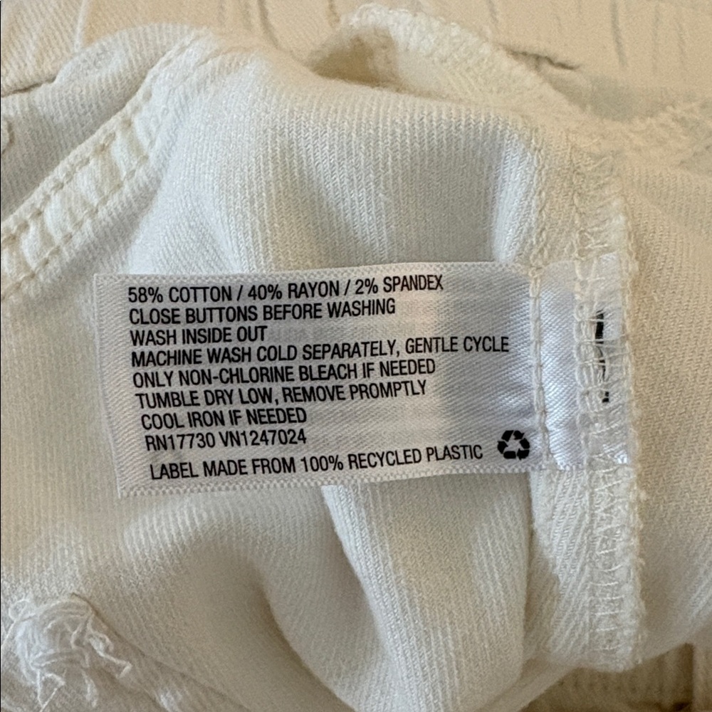 Knox Rose Mid-Rise Tapered Fit Cargo Pants - Egret Off-White Large - Picture 5 of 5